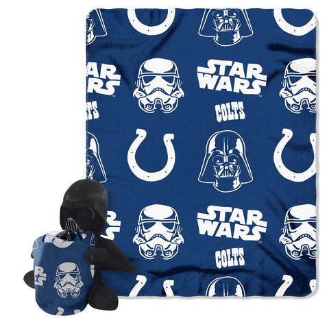 Indianapolis Colts NFL Star Wars Darth Vader Hugger & Fleece Blanket Throw Set