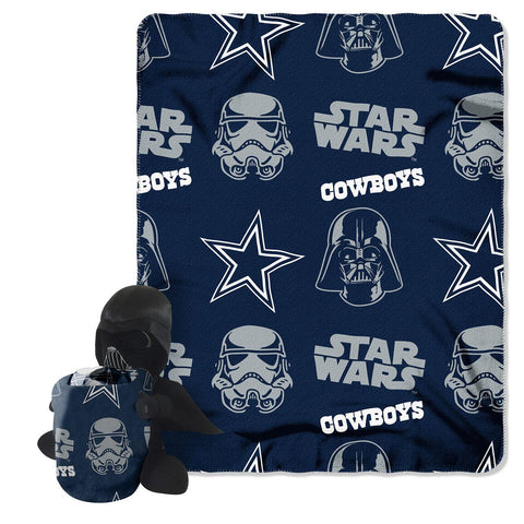 Dallas Cowboys NFL Star Wars Darth Vader Hugger & Fleece Blanket Throw Set