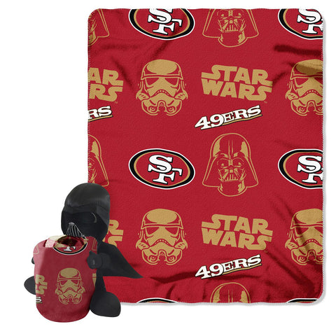 San Francisco 49ers NFL Star Wars Darth Vader Hugger & Fleece Blanket Throw Set