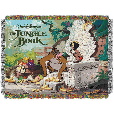Disney Jungle Book King Louie 051  Woven Tapestry Throw Blanket (48x60)