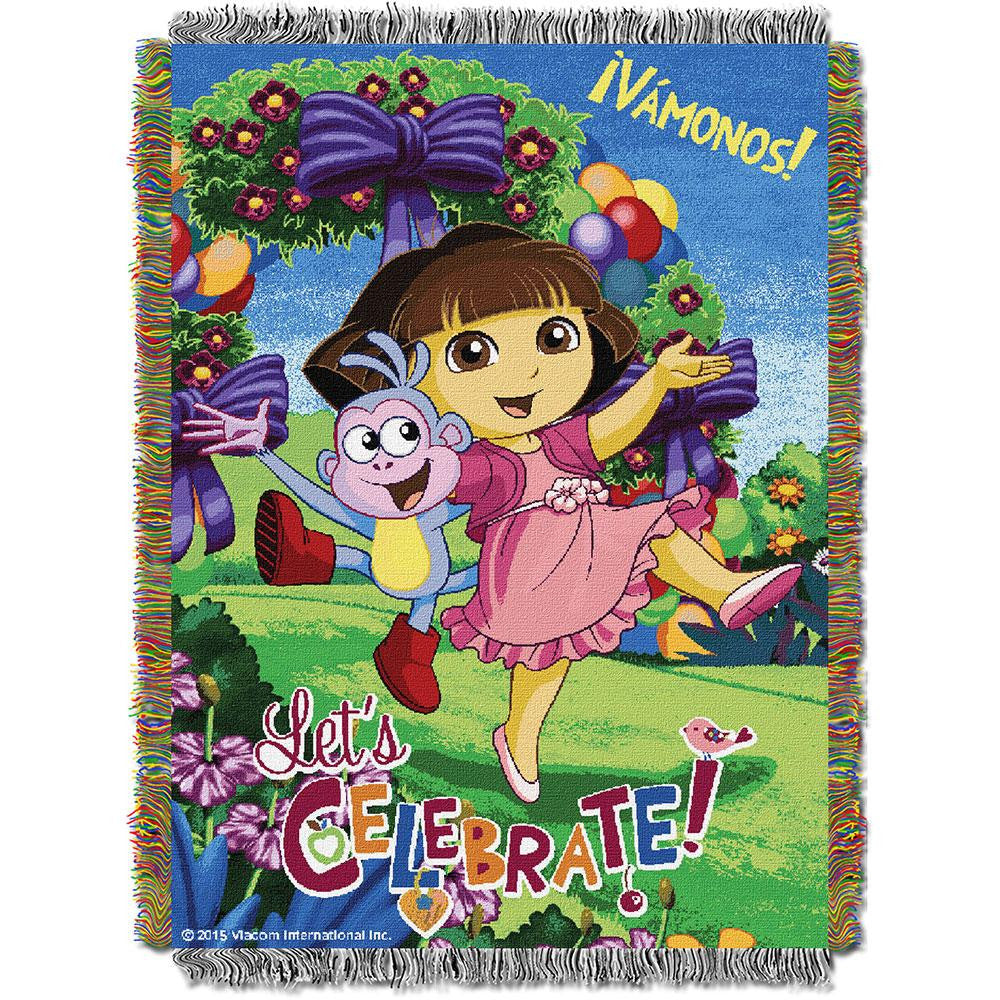 Dora Celebrate Dora 051  Woven Tapestry Throw Blanket (48x60)