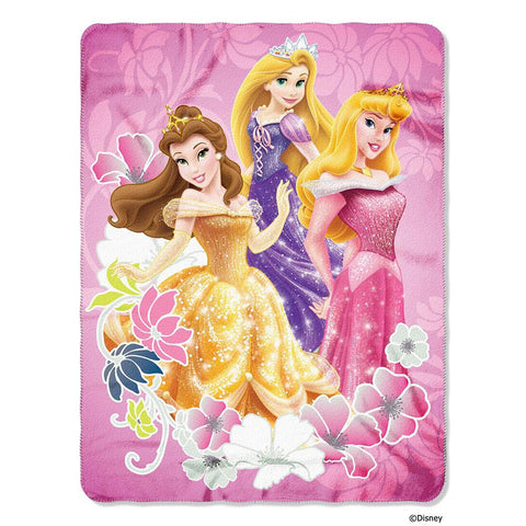Disney's Princess Shining Flowers Fleece Throw (45in x60in)