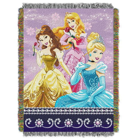 Disney Princess Sparkle Dream  Woven Tapestry Throw (48inx60in)