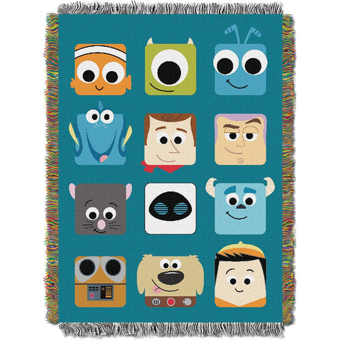Disney Pixar Pixarland 051  Woven Tapestry Throw Blanket (48x60)