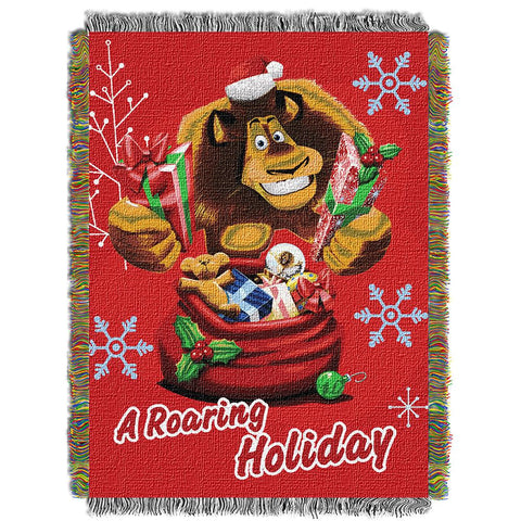 Madascar A Roaring Holiday  Woven Tapestry Throw (48inx60in)