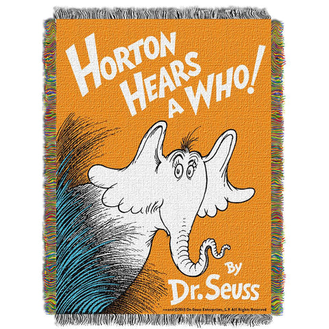 Dr. Suess Horton Hears a Who  Woven Tapestry Throw (48inx60in)