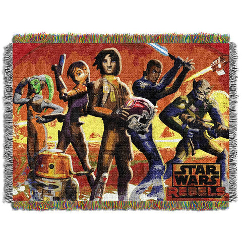 Star Wars Red Hot Rebels  Woven Tapestry Throw (48inx60in)