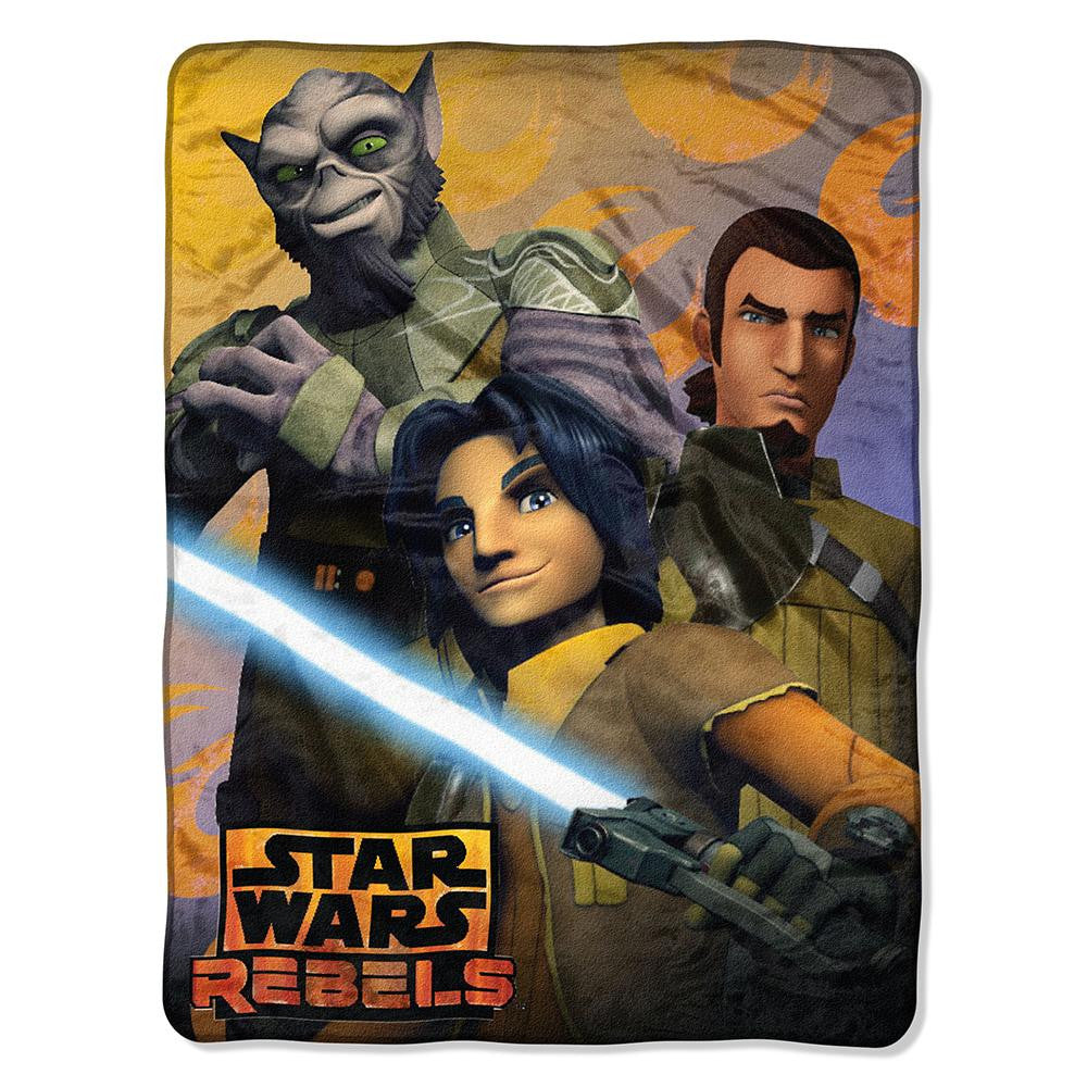 Star Wars Rebels- Rebel Trio  Micro Raschel Blanket (46in x 60in)
