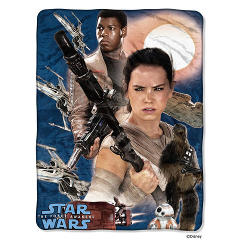 Star Wars  EPS 7 - Rebel Fighters  Micro Raschel Blanket (46in x 60in)
