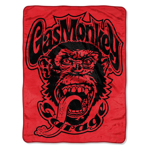 Gas MG (Red Monkey( Logo Micro Raschel Blanket (46in x 60in)