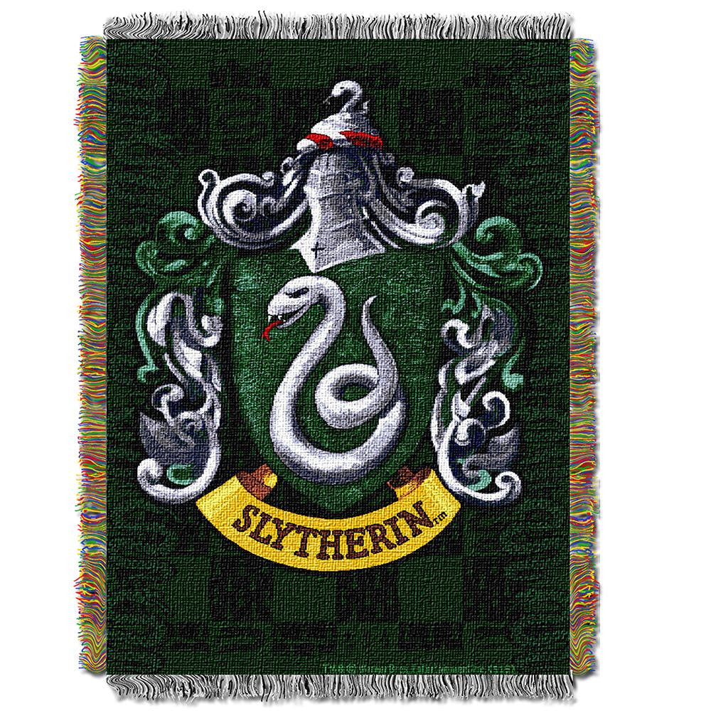 Harry Potter Slytherin Shield  Woven Tapestry Throw (48inx60in)