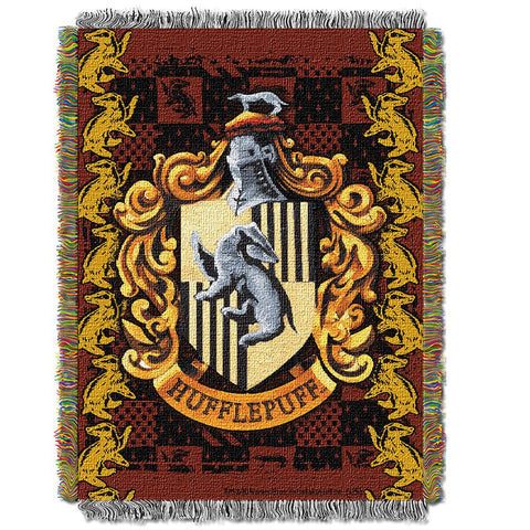 Harry Potter Hufflepuff Crest  Woven Tapestry Throw (48inx60in)