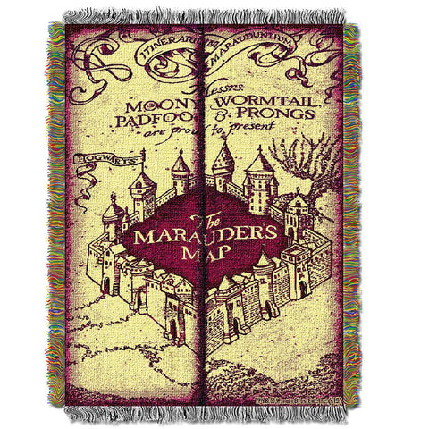 Harry Potter Marauders Map  Woven Tapestry Throw (48inx60in)