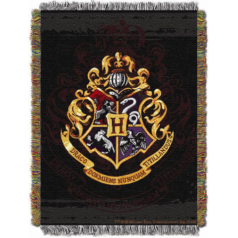 Harry Potter Hogwarts Decor Triple Woven Jacquard Throw (48x60)