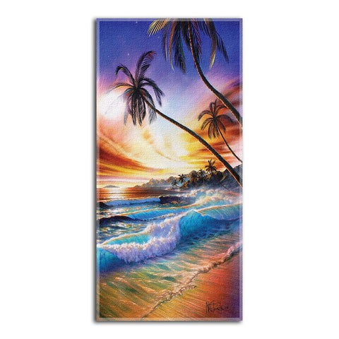 Hautman Bros. - Tropical Beach  Fiber Reactive Beach Towel (28in x 58in)