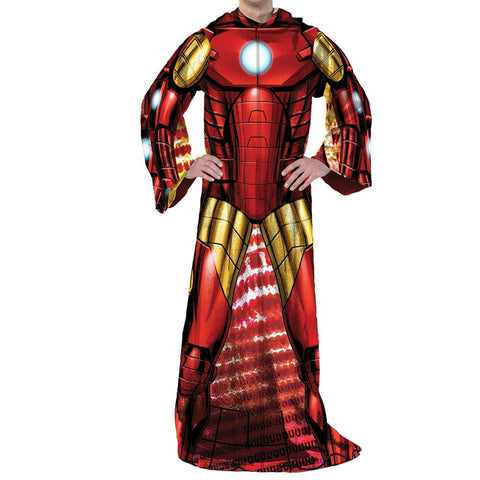 Marvel - Being Iron Man  Adult Uniform Comfy Throw Blanket w- Sleeves