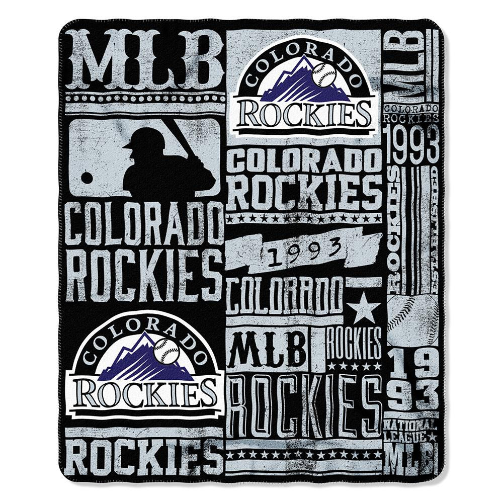 Colorado Rockies MLB Light Weight Fleece Blanket (Strength Series) (50inx60in)