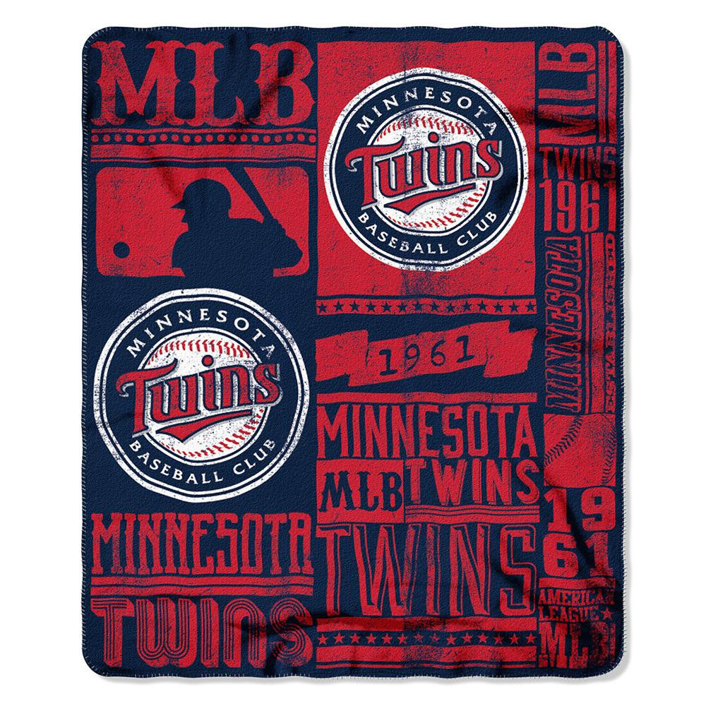 Minnesota Twins MLB Light Weight Fleece Blanket (Strength Series) (50inx60in)