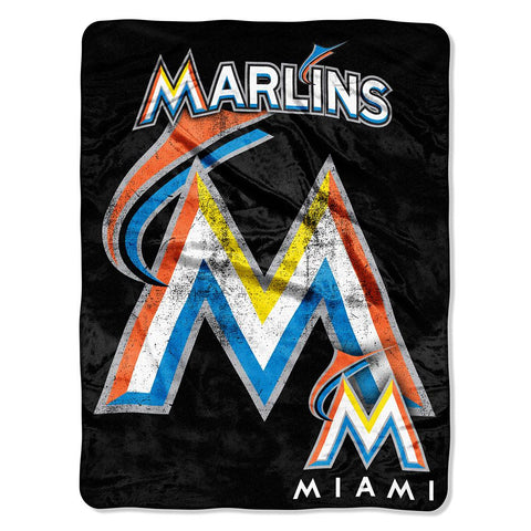 Miami Marlins MLB Micro Raschel Blanket (46in x 60in)