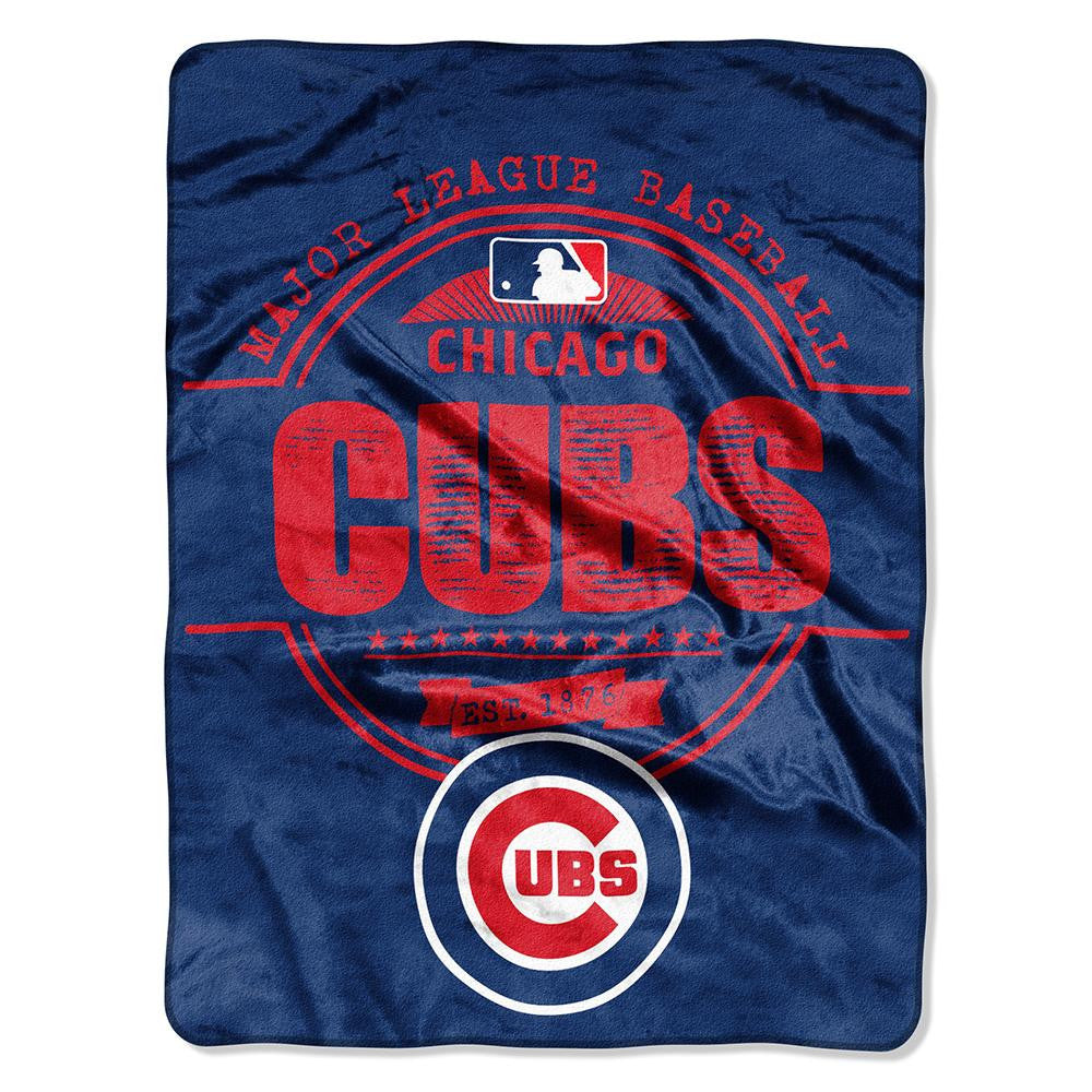 Chicago Cubs MLB Micro Raschel Blanket (Structure Series) (46in x 60in)