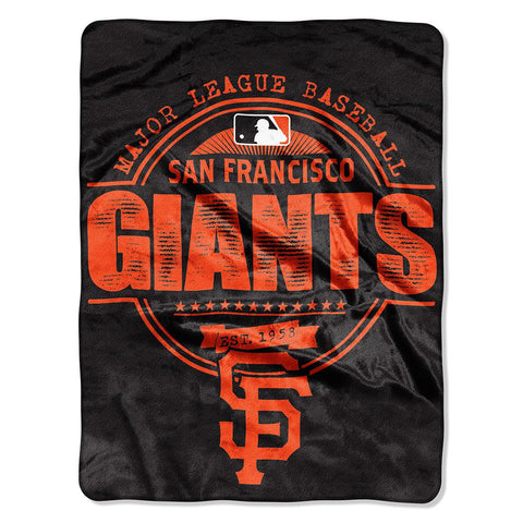 San Francisco Giants MLB Micro Raschel Blanket (Structure Series) (46in x 60in)