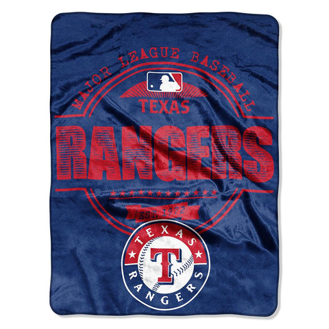 Texas Rangers MLB Micro Raschel Blanket (Structure Series) (46in x 60in)