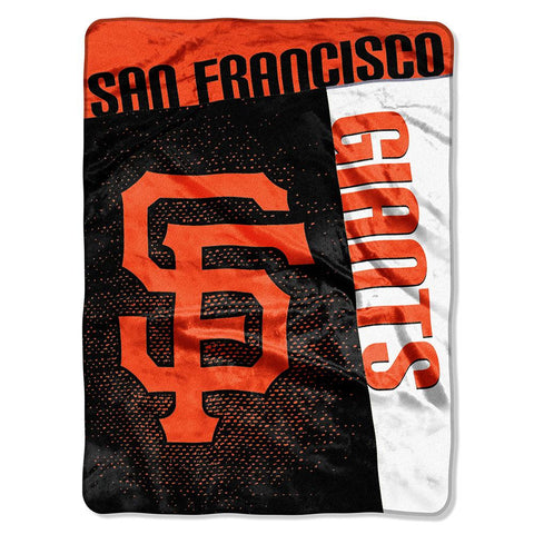 San Francisco Giants MLB Royal Plush Raschel Blanket (Strike Series) (60x80)