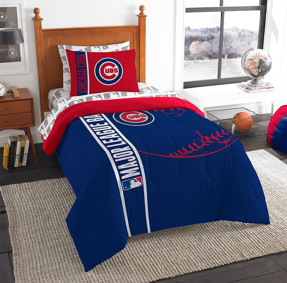Chicago Cubs MLB Twin Comforter Bed in a Bag (Soft & Cozy) (64in x 86in)