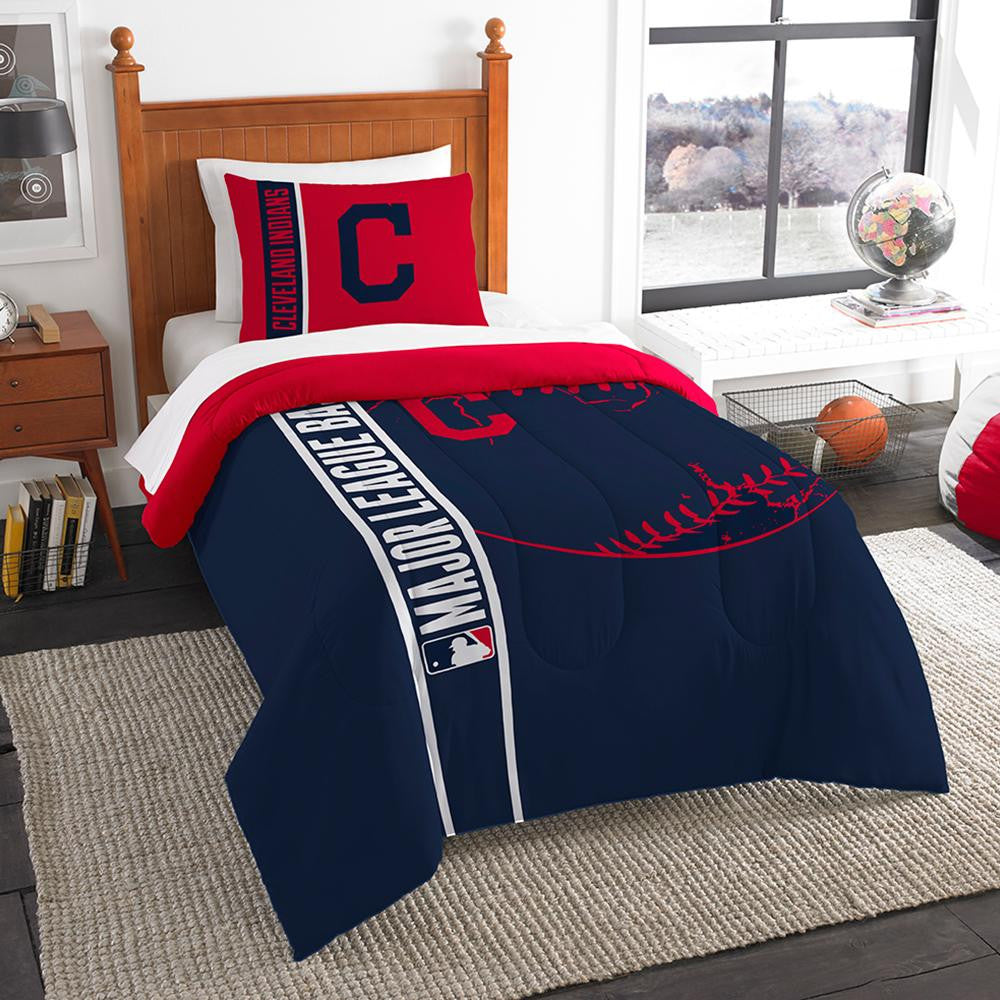 Cleveland Indians MLB Printed Comforter & Sham Set (Twin) (64 x 86)