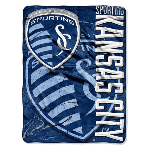 Sporting Kansas City MLS Micro Raschel Blanket (Concrete Series) (46in x 60in)