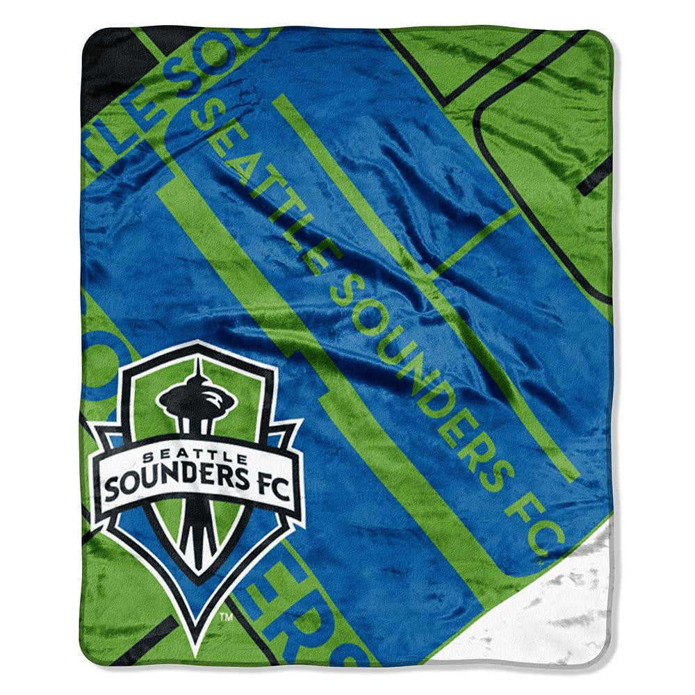 Seattle Sounders FC MLS Royal Plush Raschel Blanket (50x60)