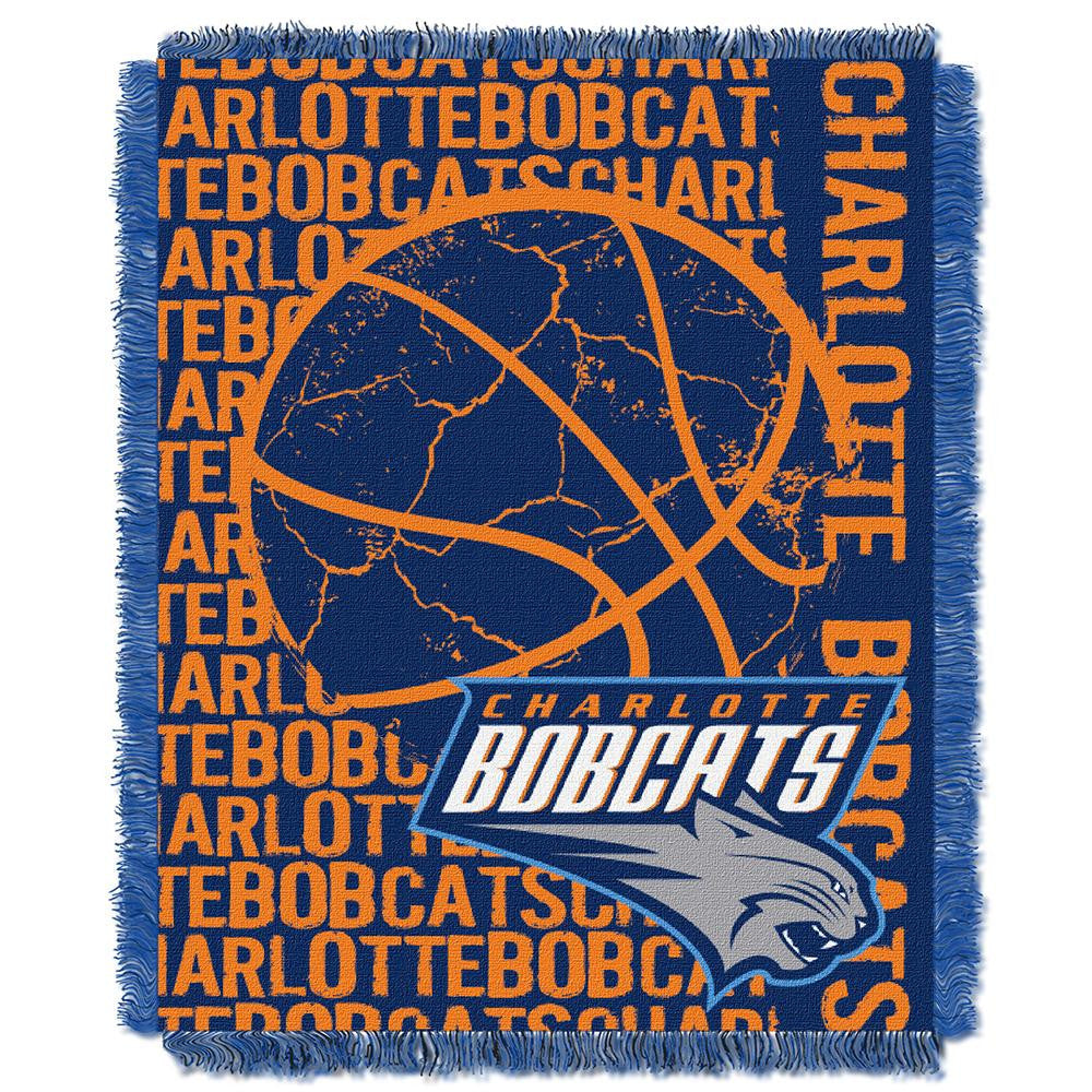 Charlotte Bobcats NBA Triple Woven Jacquard Throw (Double Play Series) (48x60)