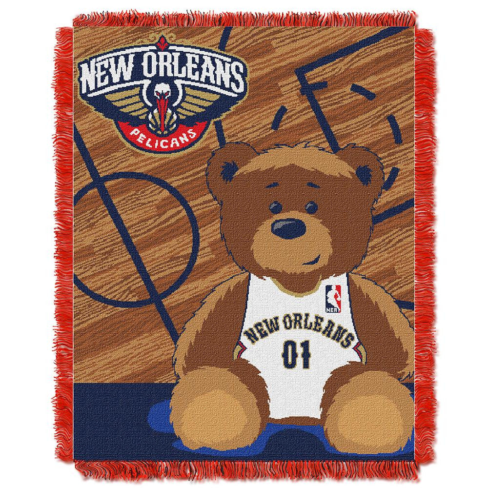 New Orleans Pelicans NBA Triple Woven Jacquard Throw (Half Court Baby Series) (36x48)