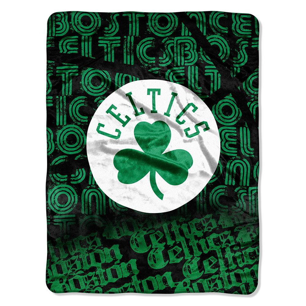 Boston Celtics NBA Micro Raschel Blanket (Redux Series) (46in x 60in)