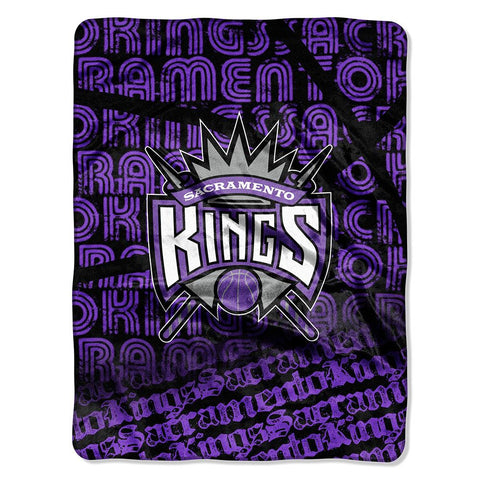 Sacramento Kings NBA Micro Raschel Blanket (Redux Series) (46in x 60in)