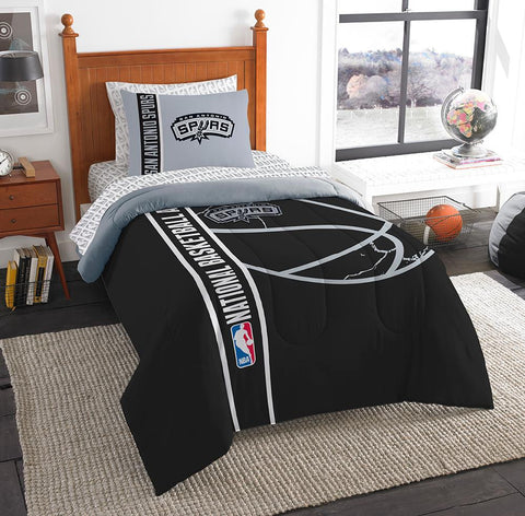 San Antonio Spurs NBA Twin Comforter Bed in a Bag (Soft & Cozy) (64in x 86in)