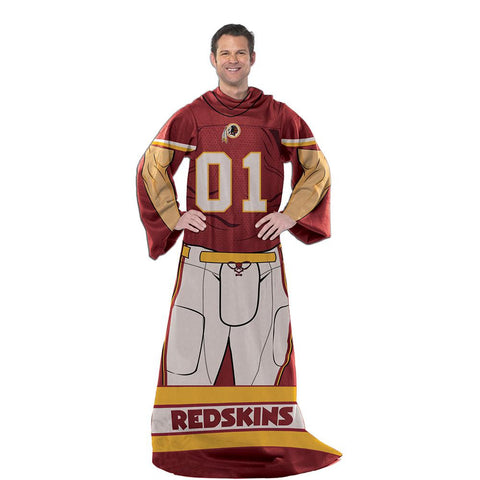 Washington Redskins NFL Uniform Comfy Throw Blanket w- Sleeves