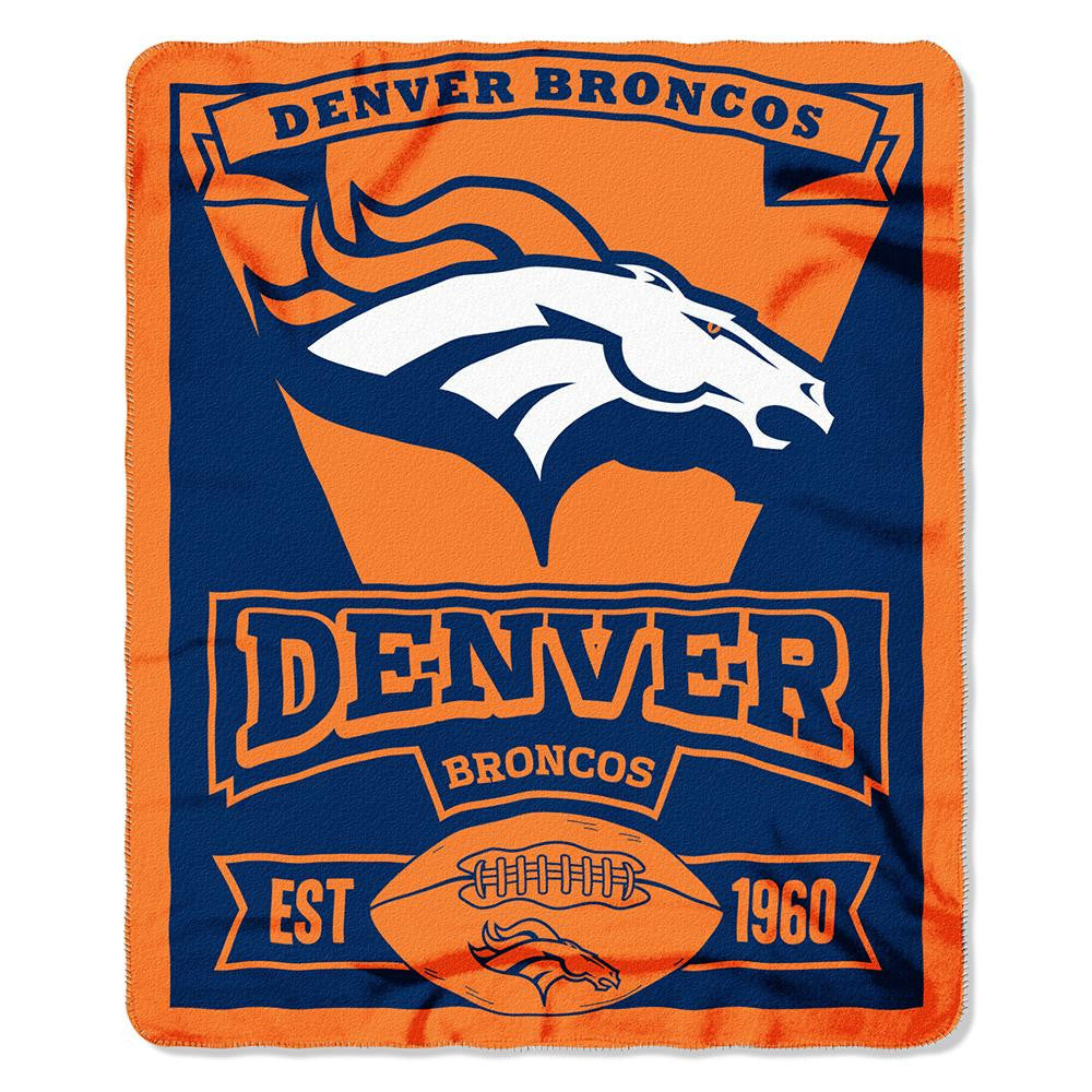 Denver Broncos NFL Light Weight Fleece Blanket (Marque Series) (50inx60in)