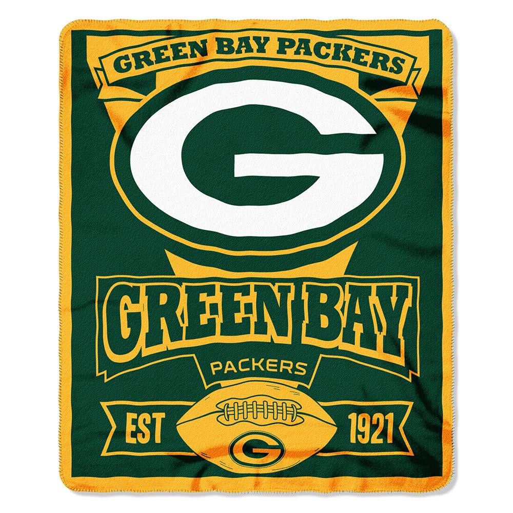 Green Bay Packers NFL Light Weight Fleece Blanket (Marque Series) (50inx60in)
