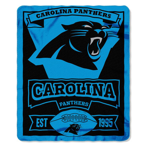 Carolina Panthers NFL Light Weight Fleece Blanket (Marque Series) (50inx60in)