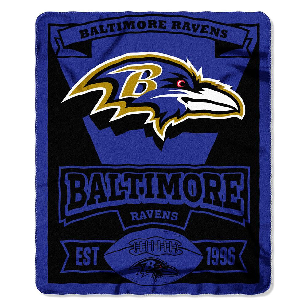 Baltimore Ravens NFL Light Weight Fleece Blanket (Marque Series) (50inx60in)