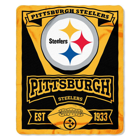 Pittsburgh Steelers NFL Light Weight Fleece Blanket (Marque Series) (50inx60in)