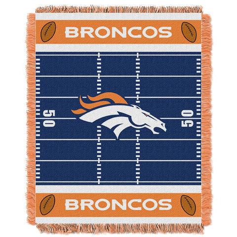 Denver Broncos NFL Triple Woven Jacquard Throw (Field Baby Series) (36x48)