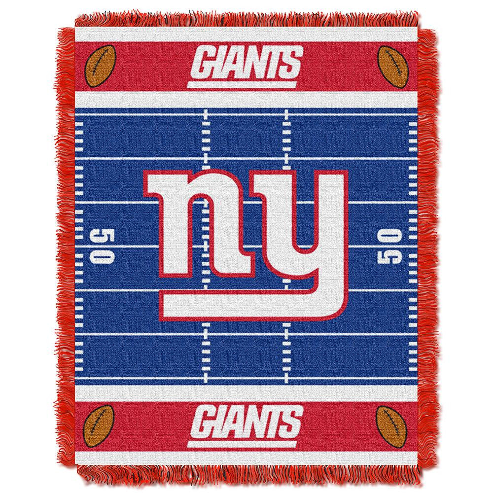 New York Giants NFL Triple Woven Jacquard Throw (Field Baby Series) (36x48)