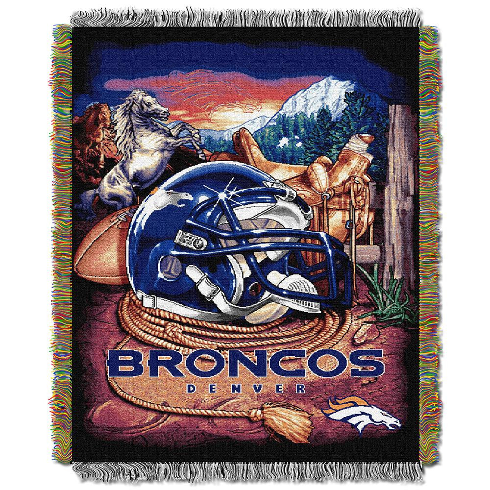 Denver Broncos NFL Woven Tapestry Throw (Home Field Advantage) (48x60)