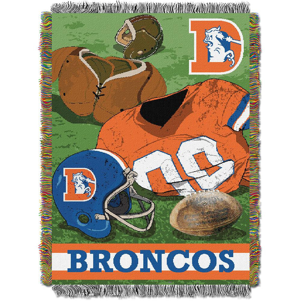 Denver Broncos NFL Woven Tapestry Throw (Vintage Series) (48inx60in)