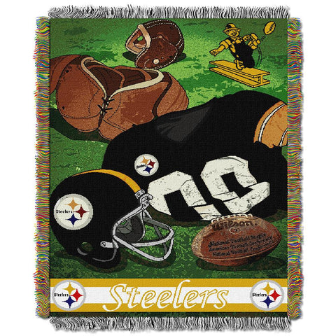 Pittsburgh Steelers NFL Woven Tapestry Throw (Vintage Series) (48x60)