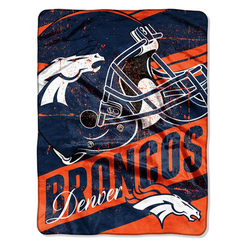 Denver Broncos NFL Micro Raschel Blanket (Deep Slant Series) (46in x 60in)