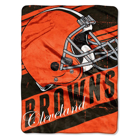 Cleveland Browns NFL Micro Raschel Blanket (Deep Slant Series) (46in x 60in)