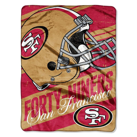 San Francisco 49ers NFL Micro Raschel Blanket (Deep Slant Series) (46in x 60in)